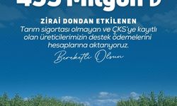 ZİRAİ DONDAN ETKİLENEN ÜRETİCİLERE 6,5 MİLYAR TL DESTEK DAHA