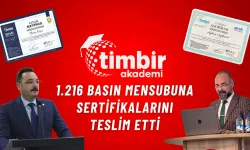 TİMBİR AKADEMİ, BASIN MENSUBULARINA SERTİFİKALARINI TESLİM ETTİ
