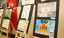 ÖĞRENCİLERDEN ATATÜRK VE CUMHURİYET TEMALI RESİM SERGİSİ