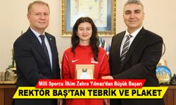 Rektör Baş’tan Tebrik ve Plaket