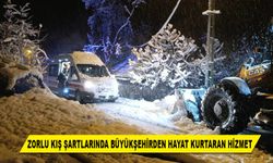 ZORLU KIŞ ŞARTLARINDA BÜYÜKŞEHİRDEN HAYAT KURTARAN HİZMET