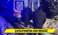 ÇATALPINAR'DA KAR MESAİSİ
