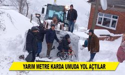 YARIM METRE KARDA UMUDA YOL AÇTILAR