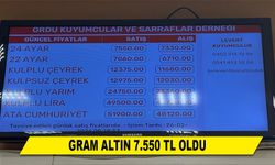 GRAM ALTIN 7.550 TL OLDU