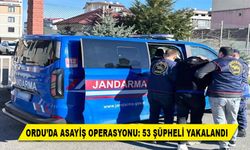 ORDU’DA ASAYİŞ OPERASYONU: 53 ŞÜPHELİ YAKALANDI