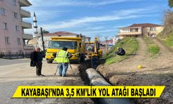 KAYABAŞI’NDA 3,5 KM’LİK YOL ATAĞI BAŞLADI