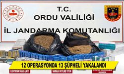 12 OPERASYONDA 13 ŞÜPHELİ YAKALANDI