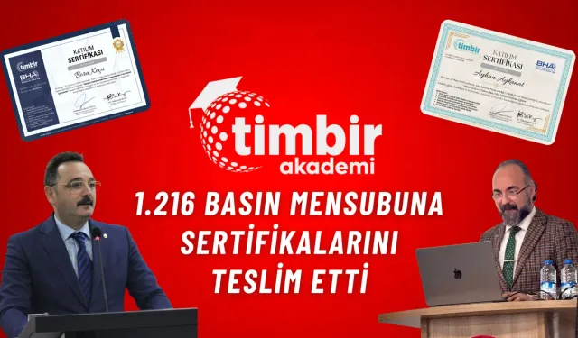 TİMBİR AKADEMİ, BASIN MENSUBULARINA SERTİFİKALARINI TESLİM ETTİ