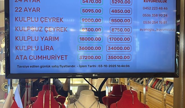 ALTIN FİYATLARI YÜKSELİŞİNİ SÜRDÜRÜYOR