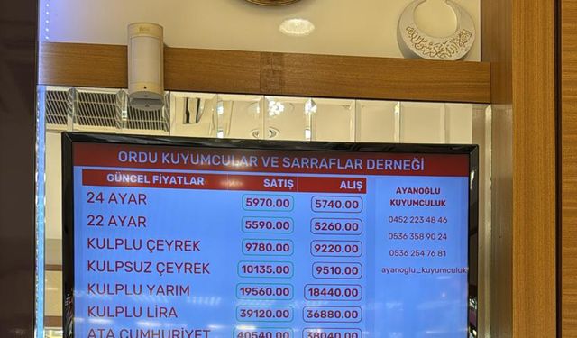 ALTIN PİYASASINDA SON DURUM: 5590 TL