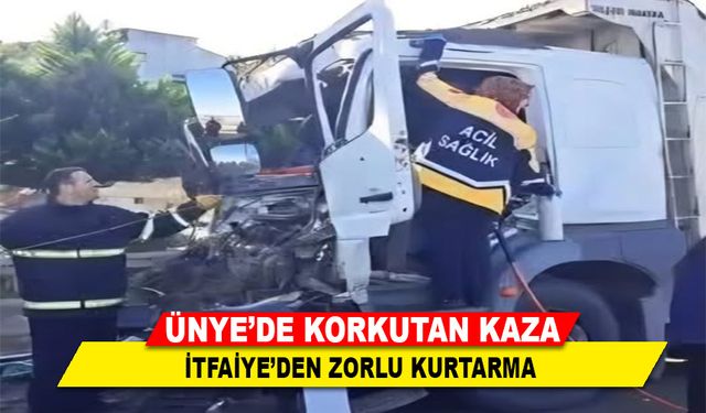 ÜNYE'DE KORKUTAN KAZA