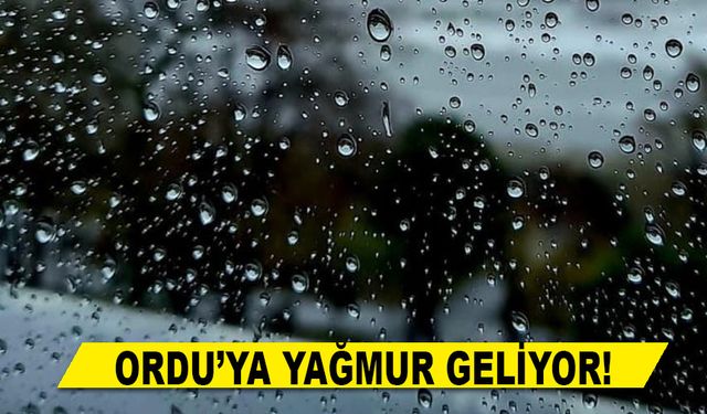 Ordu’ya Yağmur Geliyor!