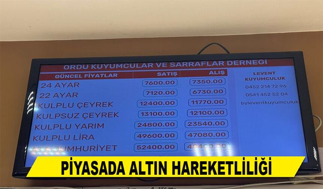 PİYASADA ALTIN HAREKETLİLİĞİ