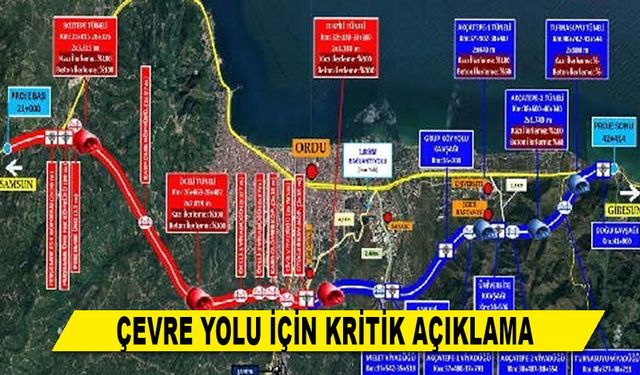 ÇEVRE YOLU İÇİN KRİTİK AÇIKLAMA