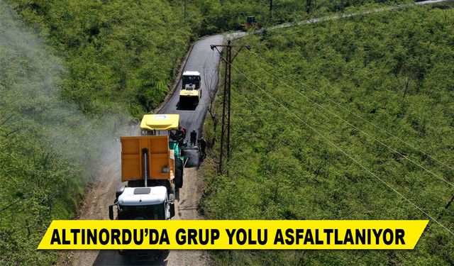 ALTINORDU’DA GRUP YOLU ASFALTLANIYOR