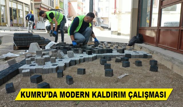 KUMRU’DA MODERN KALDIRIM ÇALIŞMASI
