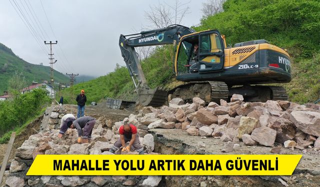 MAHALLE YOLU ARTIK DAHA GÜVENLİ