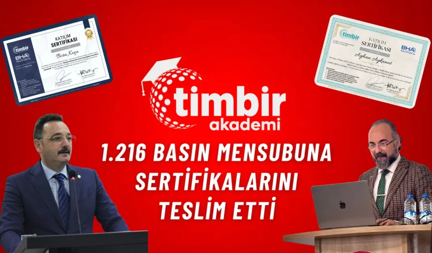 TİMBİR AKADEMİ, BASIN MENSUBULARINA SERTİFİKALARINI TESLİM ETTİ