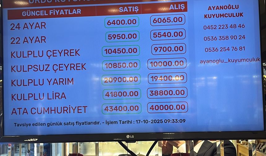 22 AYAR GRAM ALTIN FİYATI SABİT