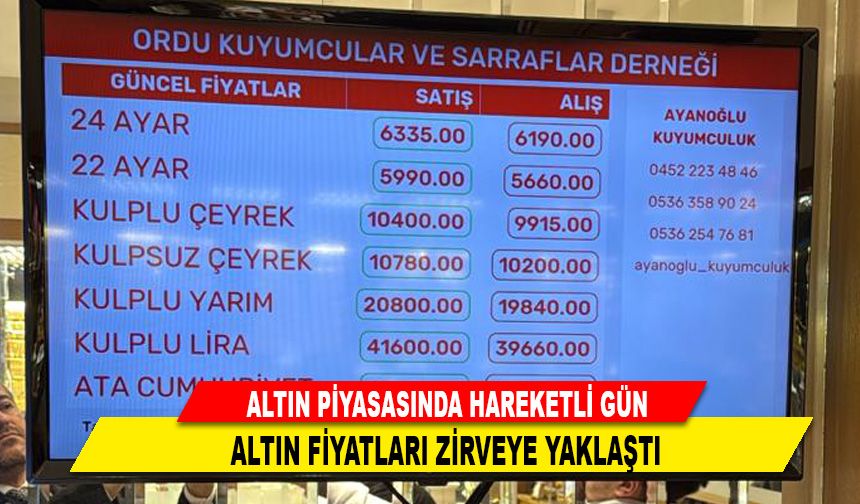 ALTIN PİYASASINDA HAREKETLİ GÜN
