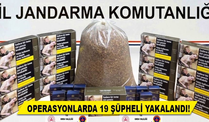 Operasyonlarda  19 Şüpheli