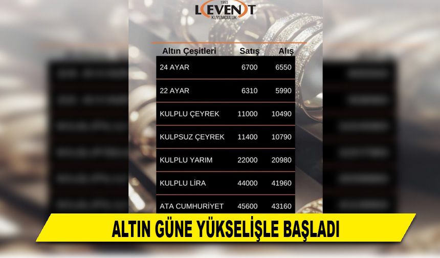 ALTIN GÜNE YÜKSELİŞLE BAŞLADI
