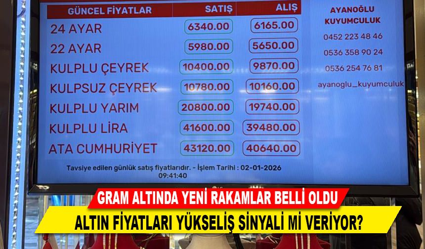 GRAM ALTINDA YENİ RAKAMLAR BELLİ OLDU