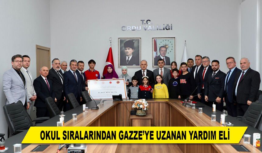 OKUL SIRALARINDAN GAZZE'YE UZANAN YARDIM ELİ