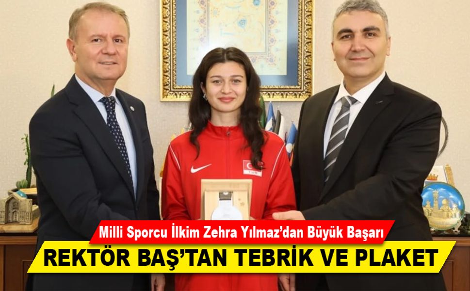 Rektör Baş’tan Tebrik ve Plaket
