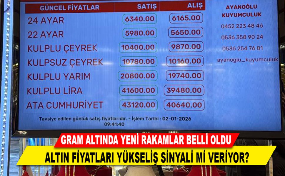 GRAM ALTINDA YENİ RAKAMLAR BELLİ OLDU
