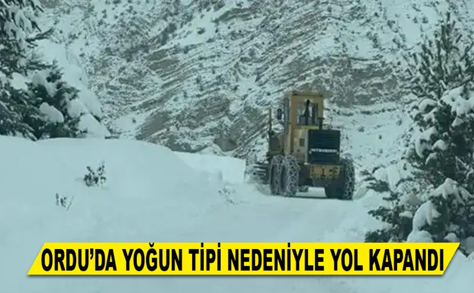 ORDU’DA YOĞUN TİPİ NEDENİYLE YOL KAPANDI