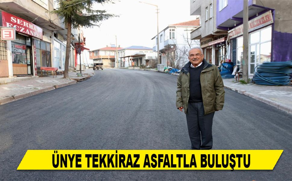ÜNYE TEKKİRAZ ASFALTLA BULUŞTU