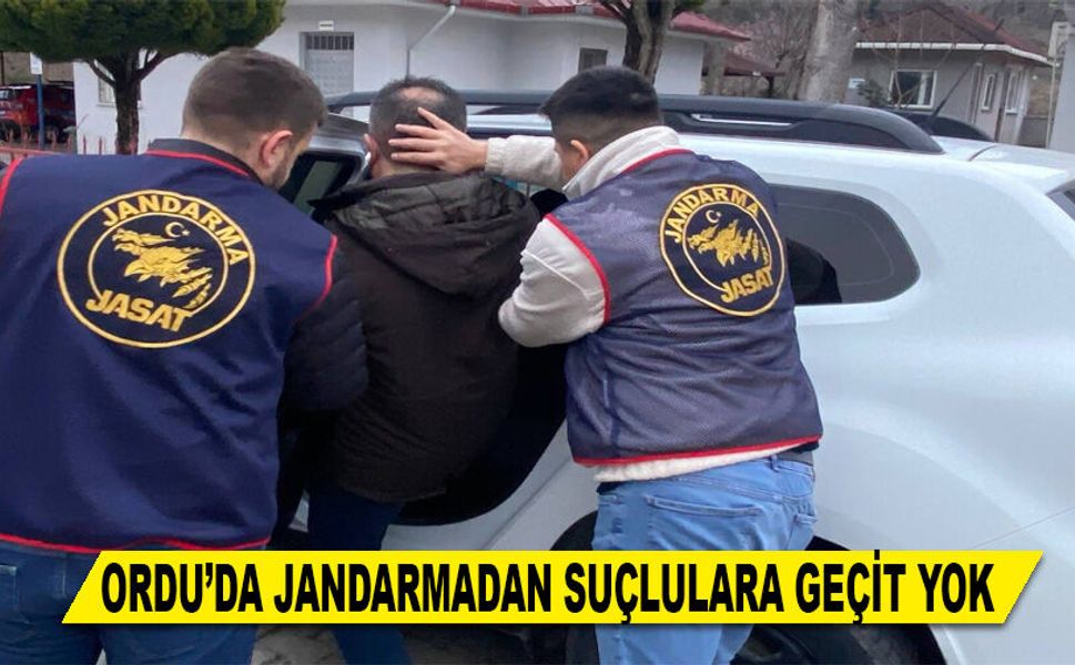 ORDU’DA JANDARMADAN SUÇLULARA GEÇİT YOK