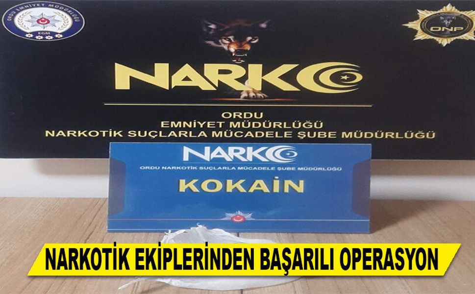 NARKOTİK EKİPLERİNDEN BAŞARILI OPERASYON