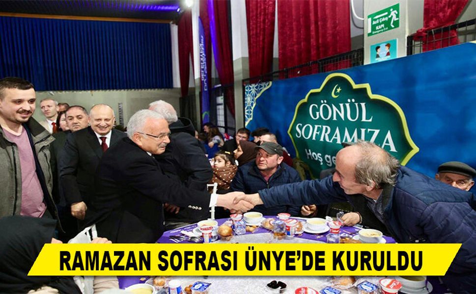 RAMAZAN SOFRASI ÜNYE’DE KURULDU