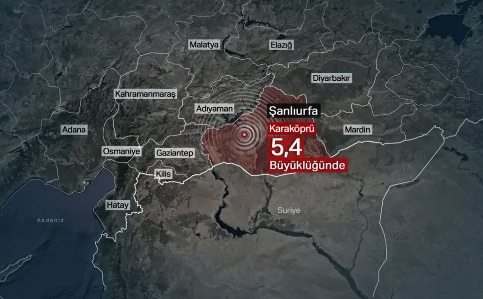 Şanlıurfa Karaköprü’de 5,4 Büyüklüğünde Deprem
