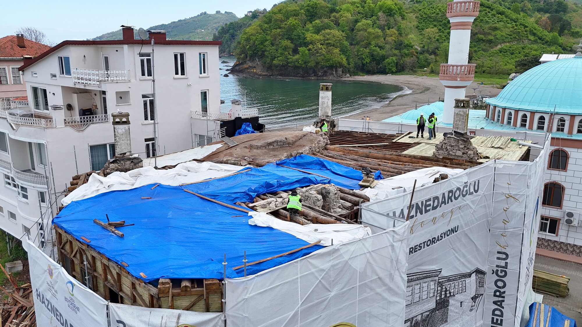 Haznedaroğlu Konaği’nda Restorasyon Sürüyor (1)